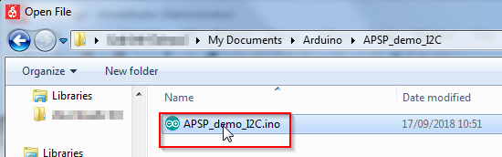 Open INO file in Atmel Studio